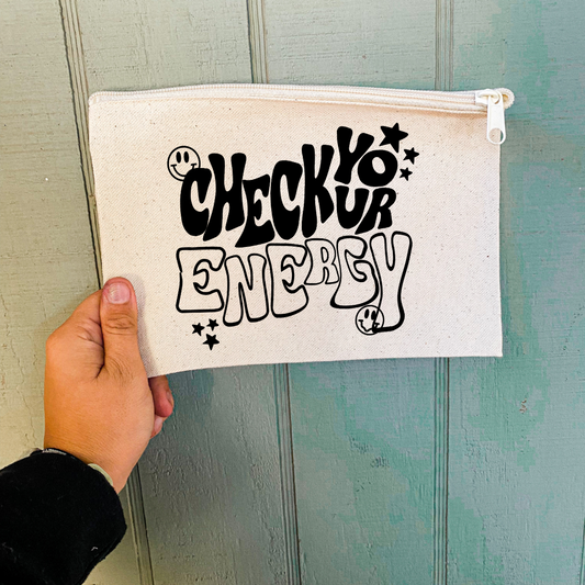 Check Your Energy Canvas Bag