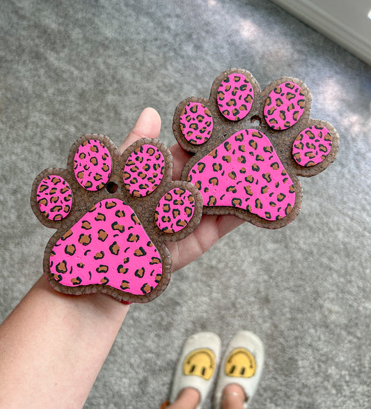 Cheetah Print Paw Print Freshie