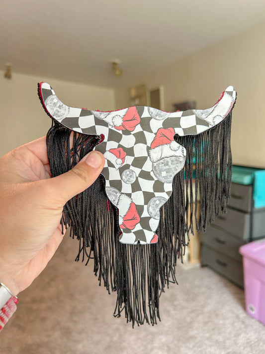 Christmas Cardstock Aztec Bull Car Freshie