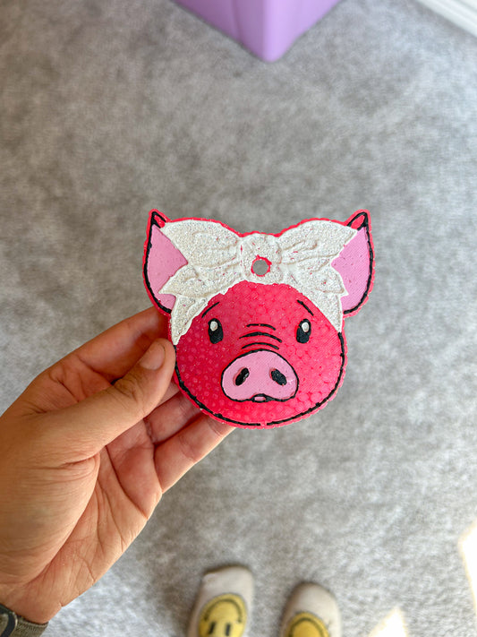 Pig with Bow Freshie